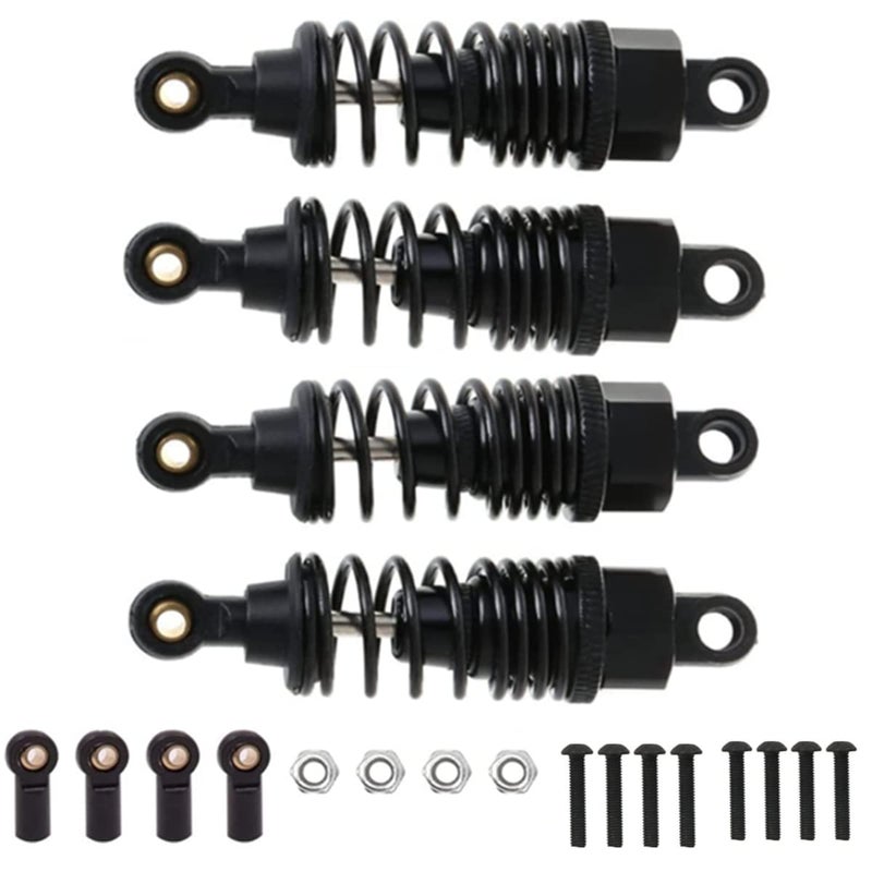 UURCSKY Aluminum RC Shocks Absorbers Damper for Tamiya TT01 Mf-01x 1/10 RC Car Upgrades Parts 4 pcs/set(Black) - Image 5